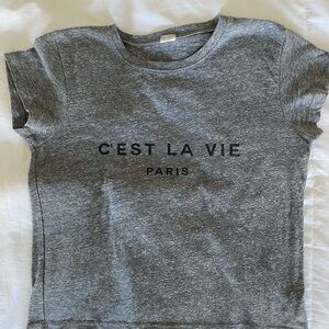 John Galt California C’est La Vie Gray T-Shirt. One size.